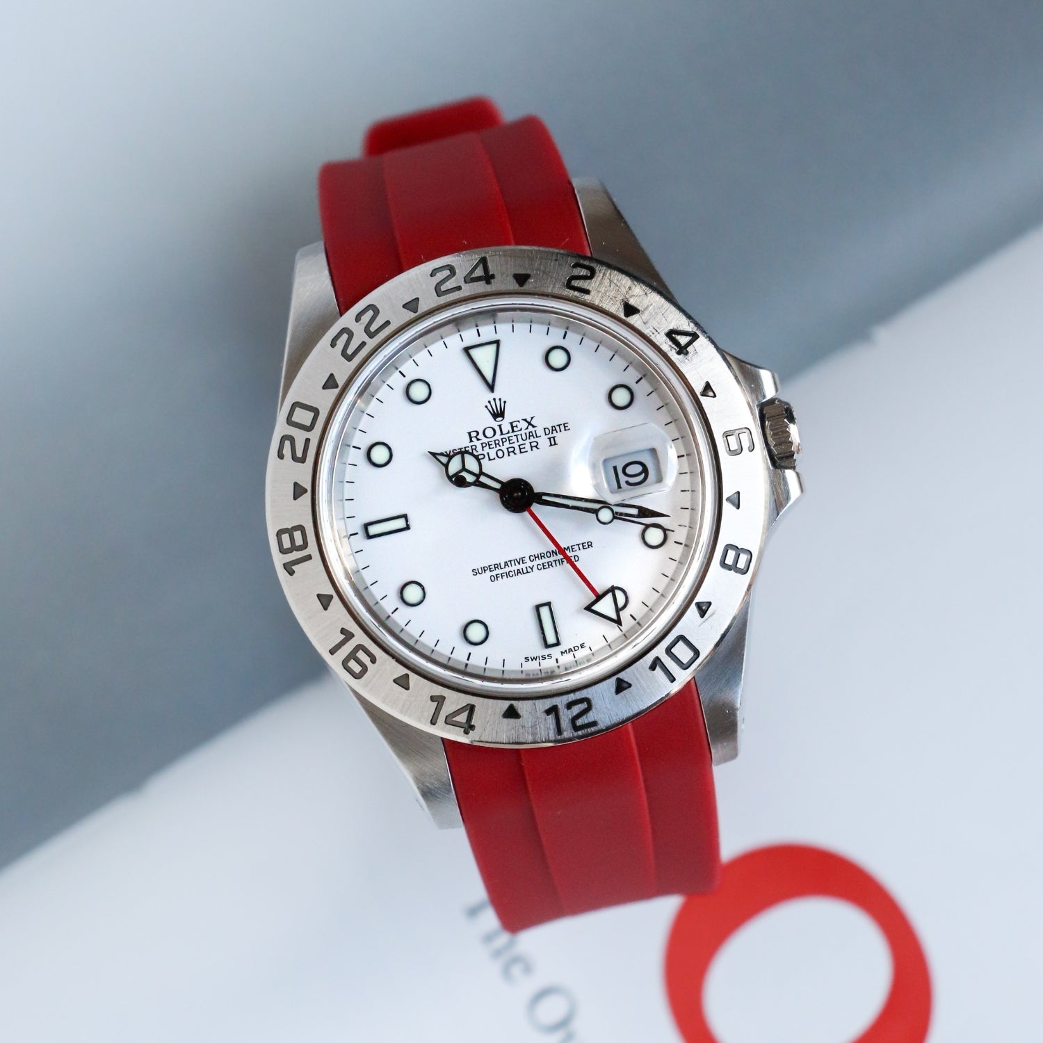 Kautschukarmband für Rolex Explorer II – Bordeaux - Helvetus DE