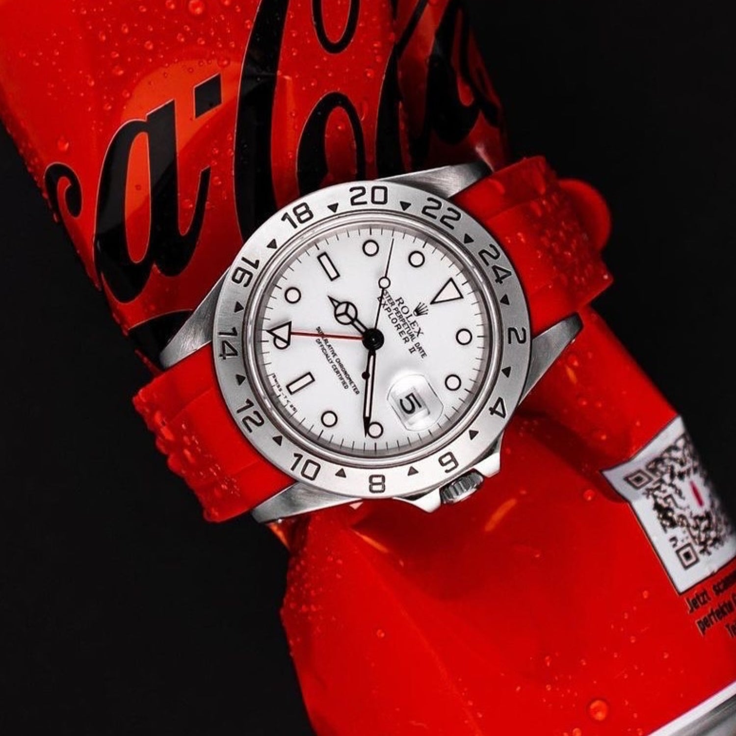 Kautschukarmband für Rolex Explorer II – Rot - Helvetus DE