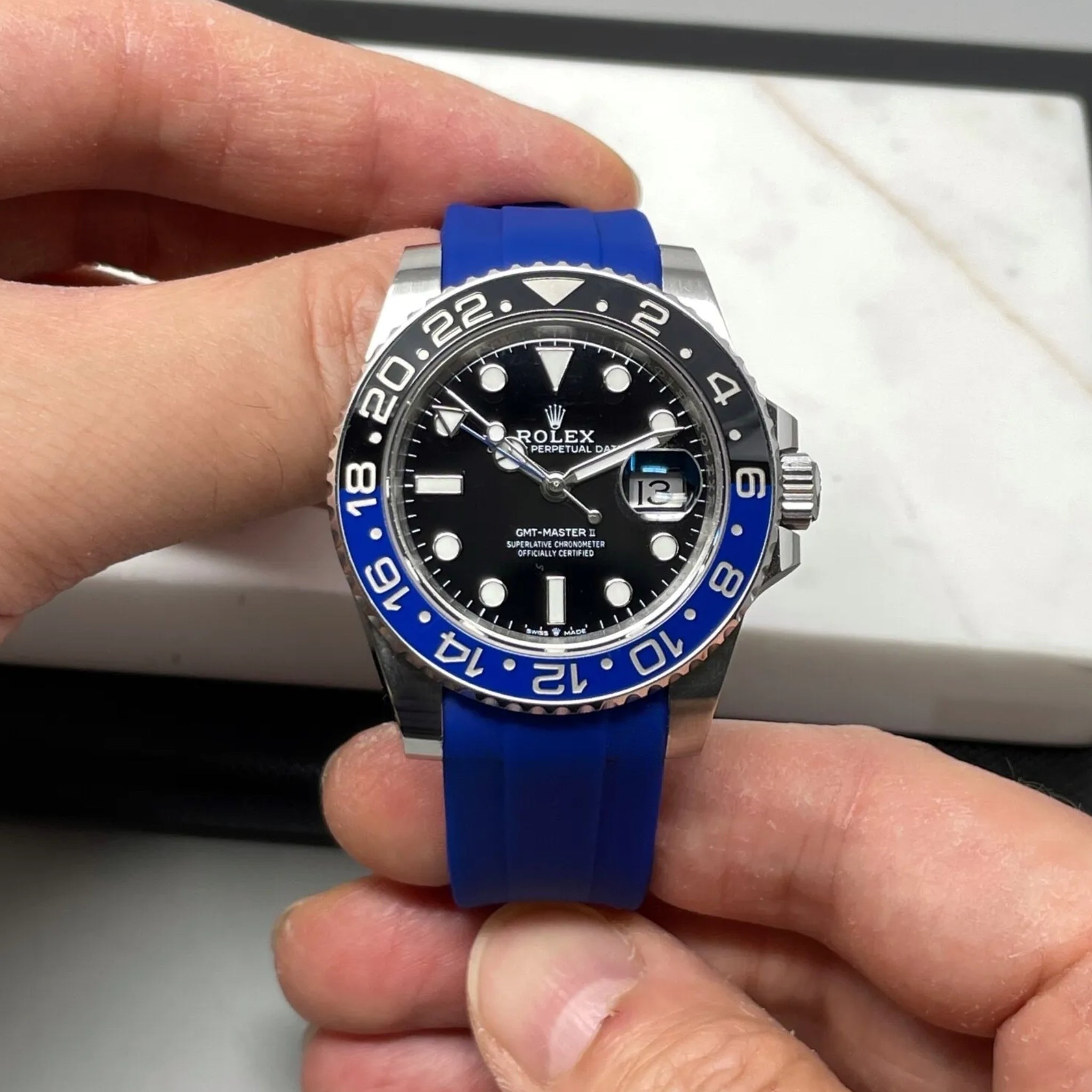 Kautschukarmband für Rolex GMT - Master II – Blau - Helvetus DE