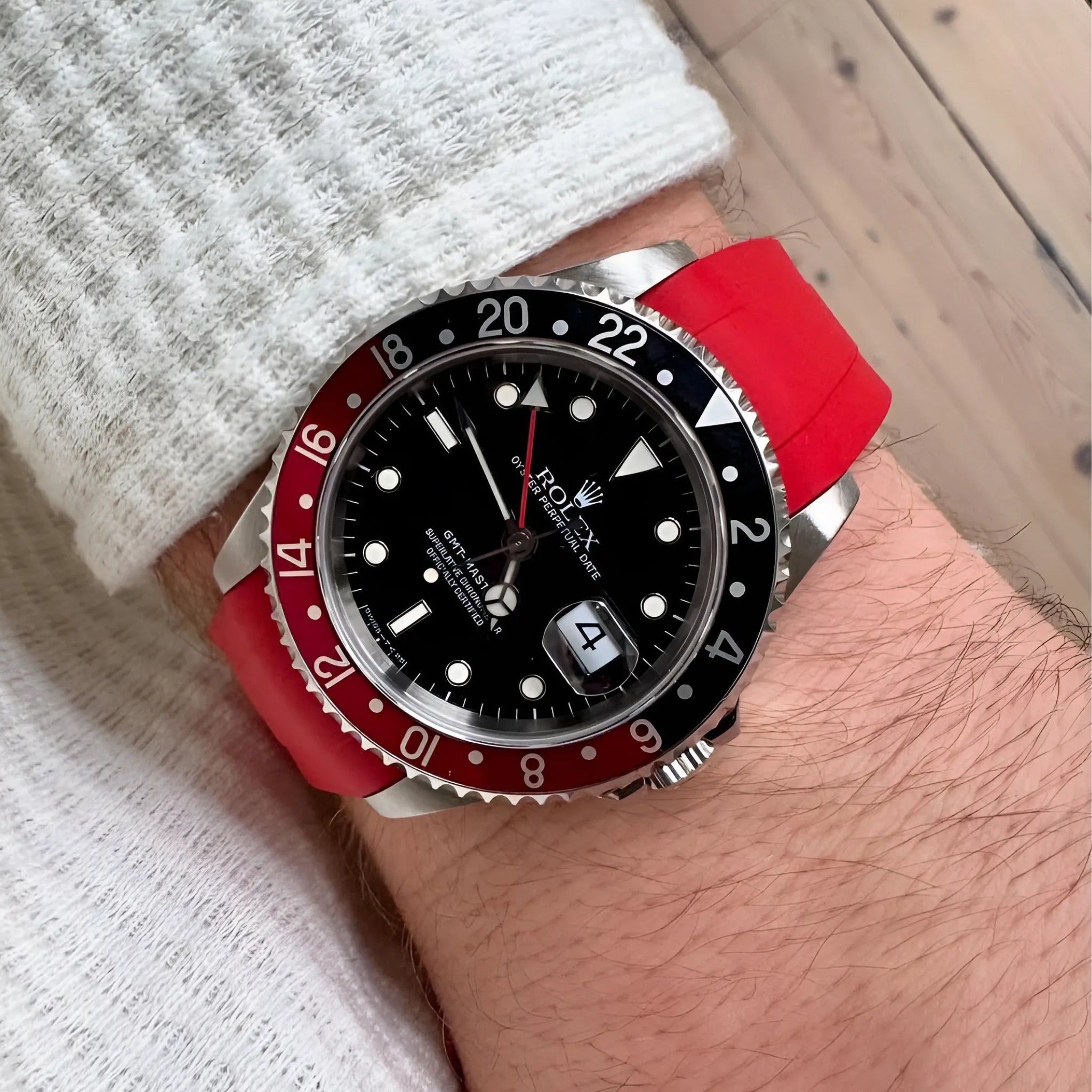 Kautschukarmband für Rolex GMT - Master II – Rot - Helvetus DE