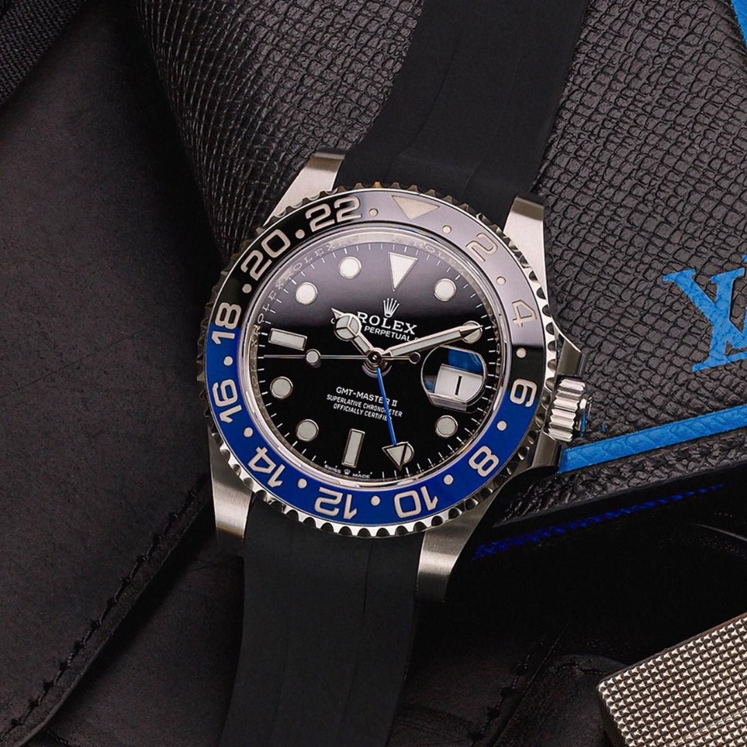 Kautschukarmband für Rolex GMT - Master II – Schwarz - Helvetus DE