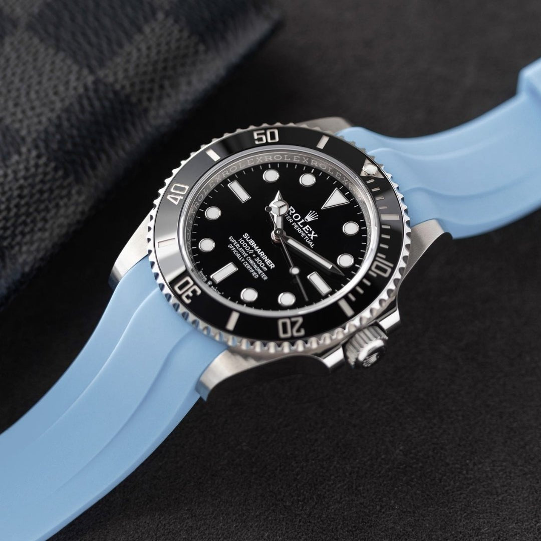 Kautschukarmband – für Rolex Submariner – Baby Blau - Helvetus DE