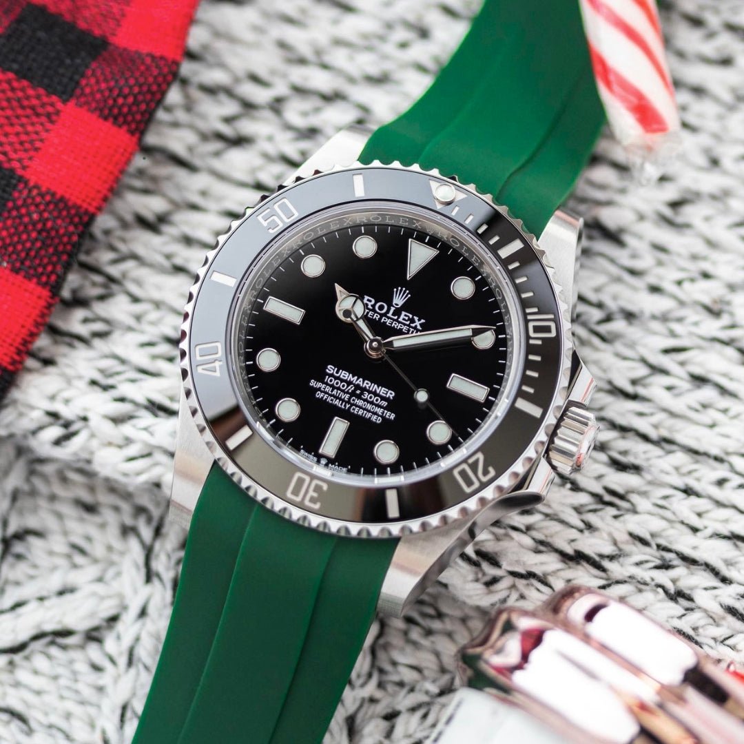 Kautschukarmband – für Rolex Submariner – Grün - Helvetus DE