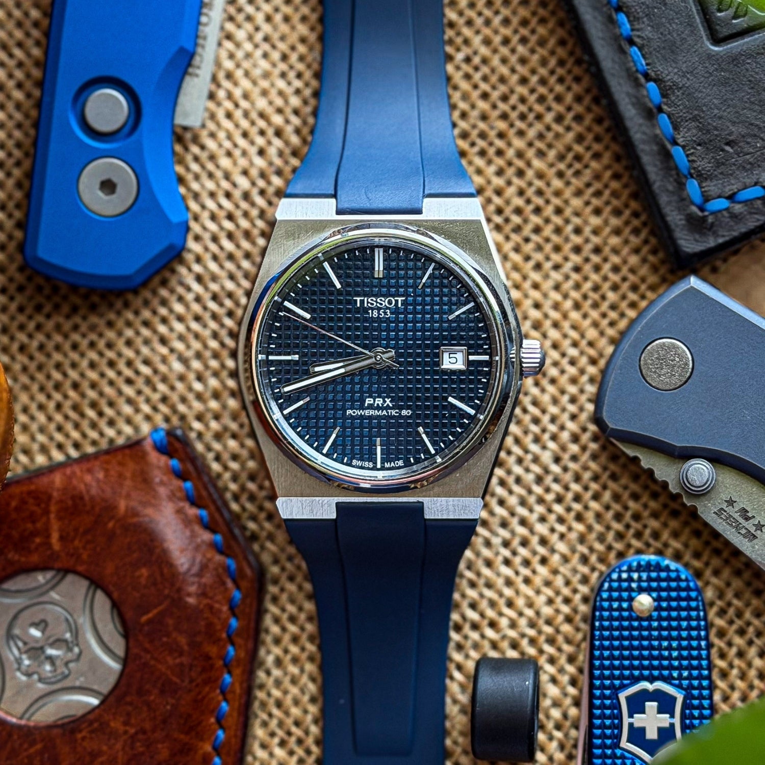 Kautschukarmband – Für Tissot PRX – Dunkel Blau - Helvetus DE