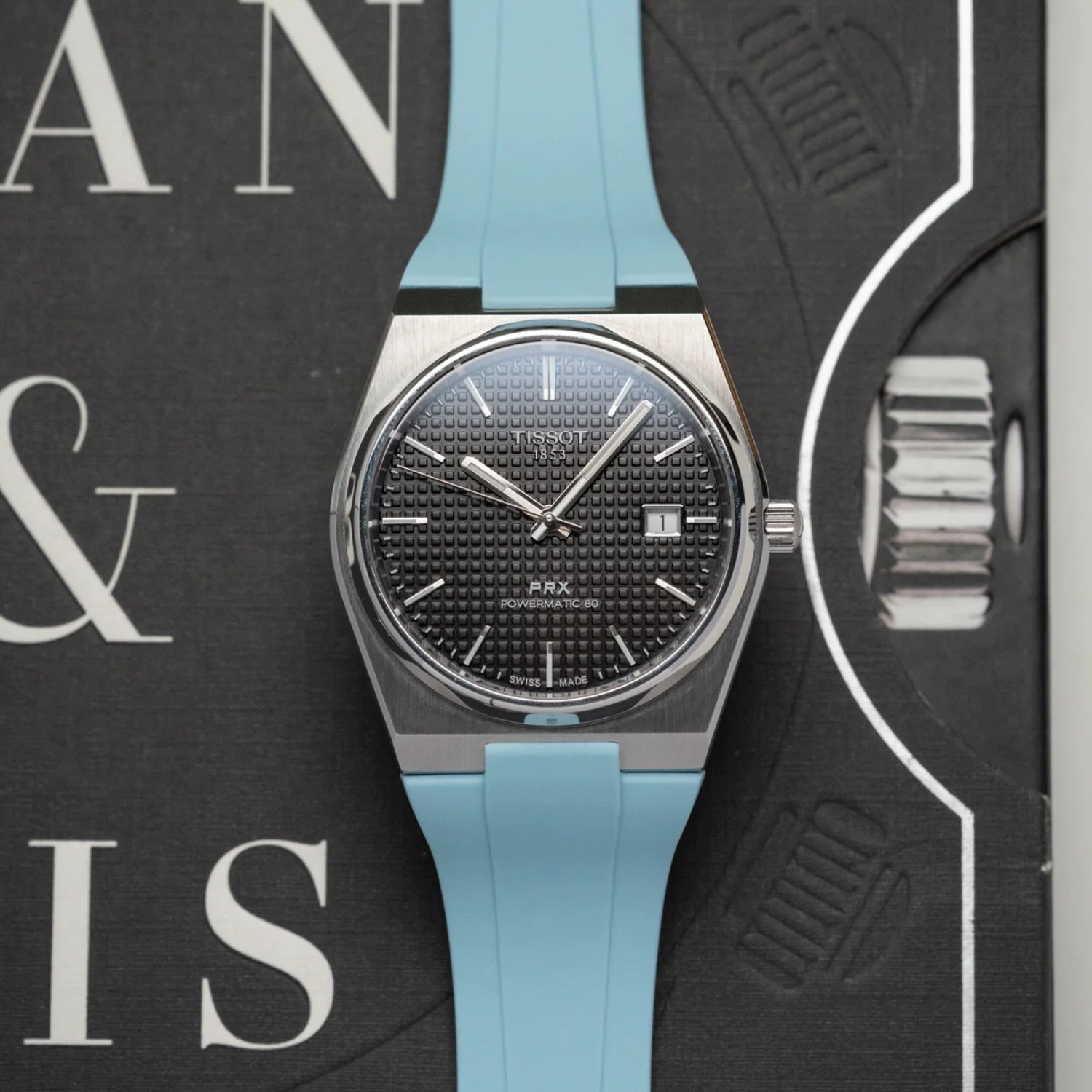 Kautschukarmband – Für Tissot PRX – Hell Blau - Helvetus DE