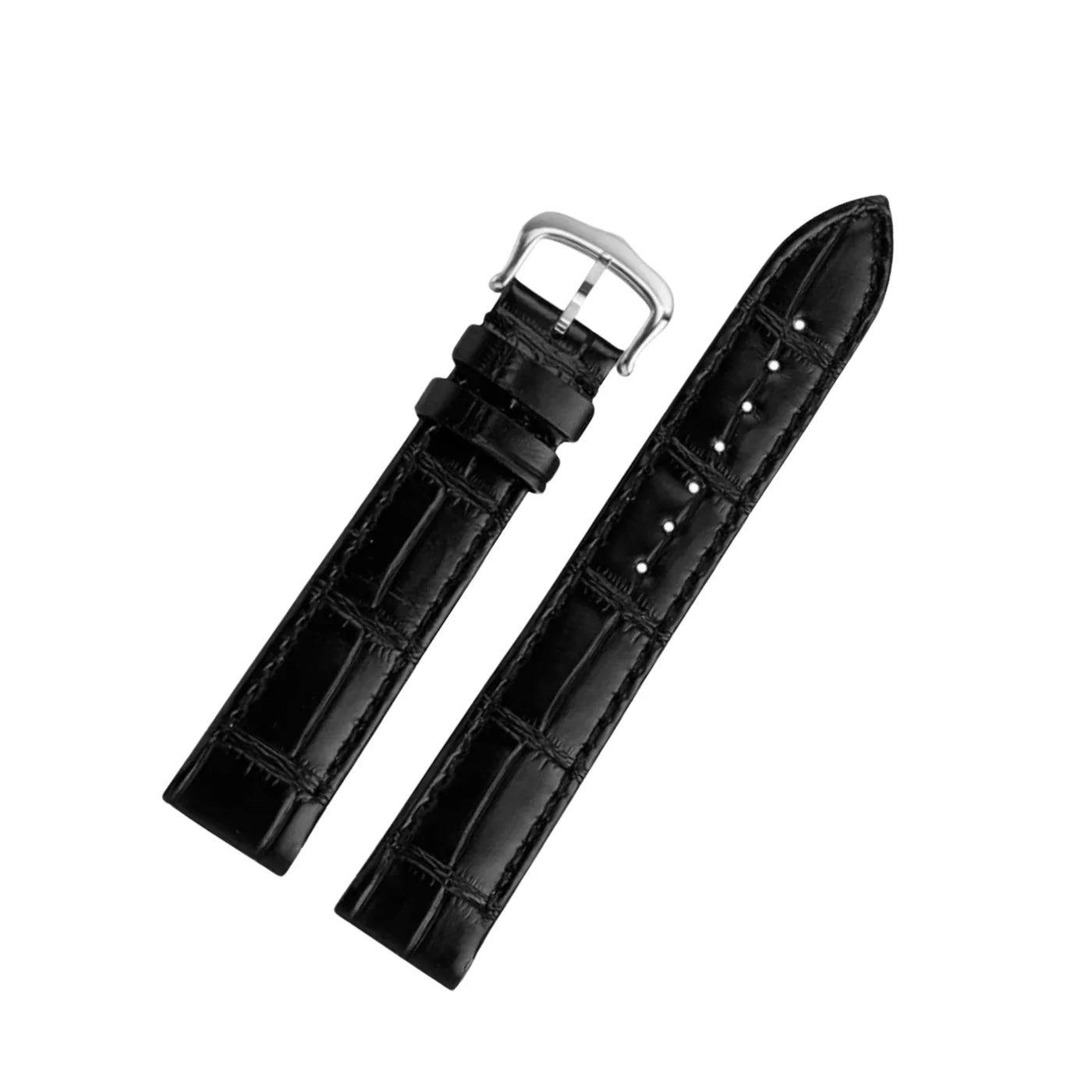 Leder Armband - für Cartier Santos Dumont - Schwarz