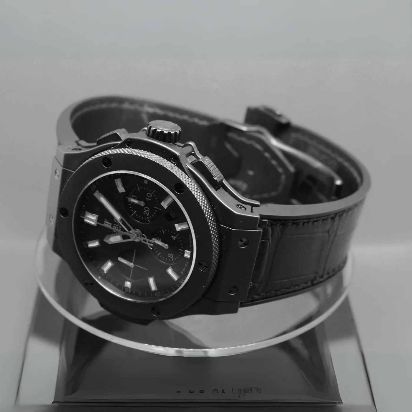 Leder Armband - Für Hublot Big Bang 44mm - Schwarz