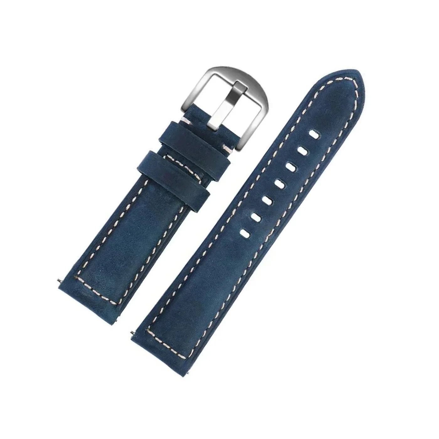 Leder Armband für MoonSwatch - Blau