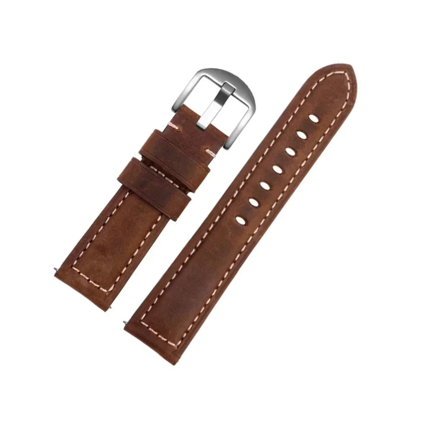 Leder Armband für MoonSwatch - Braun