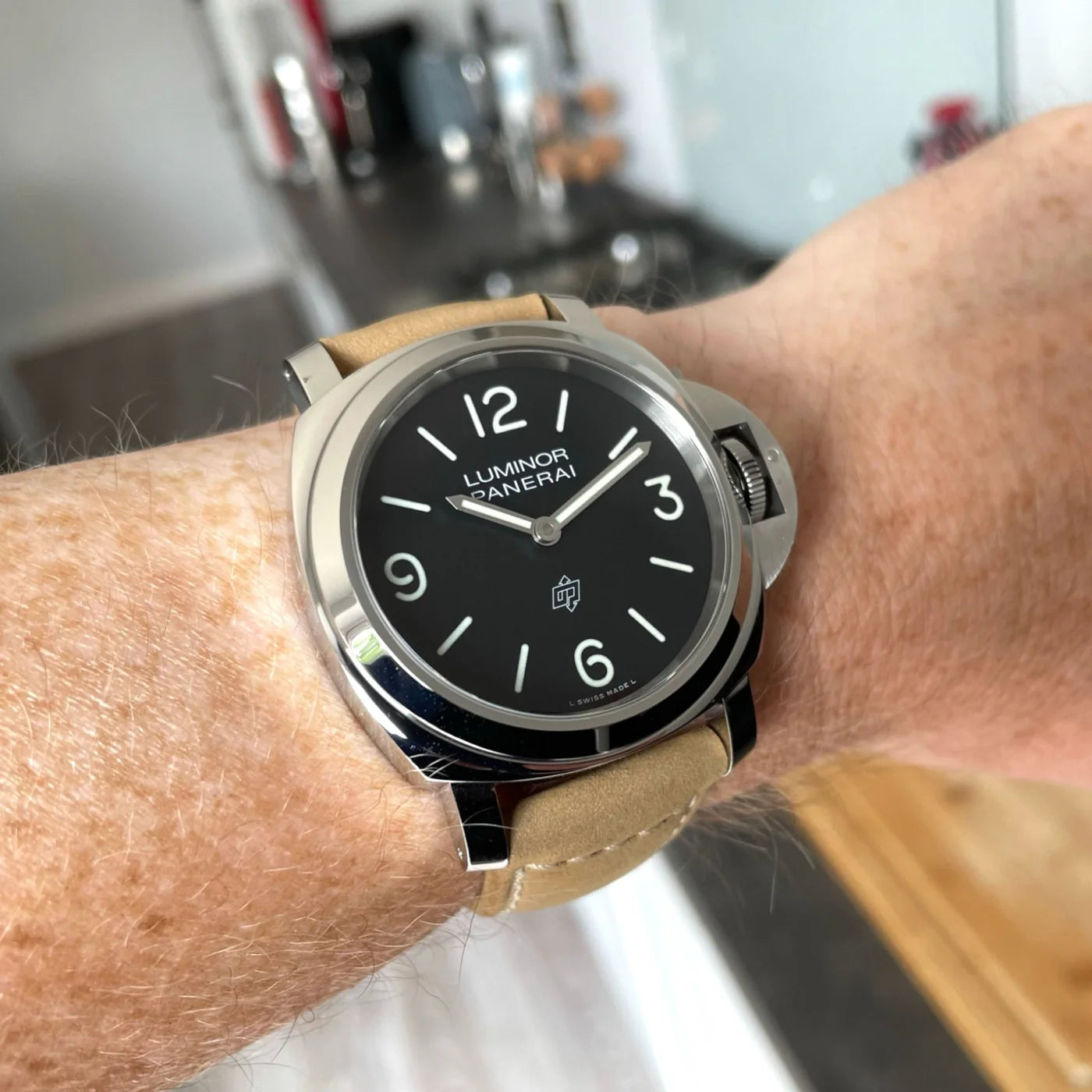 Leder Armband - Für Panerai - Tan Beige