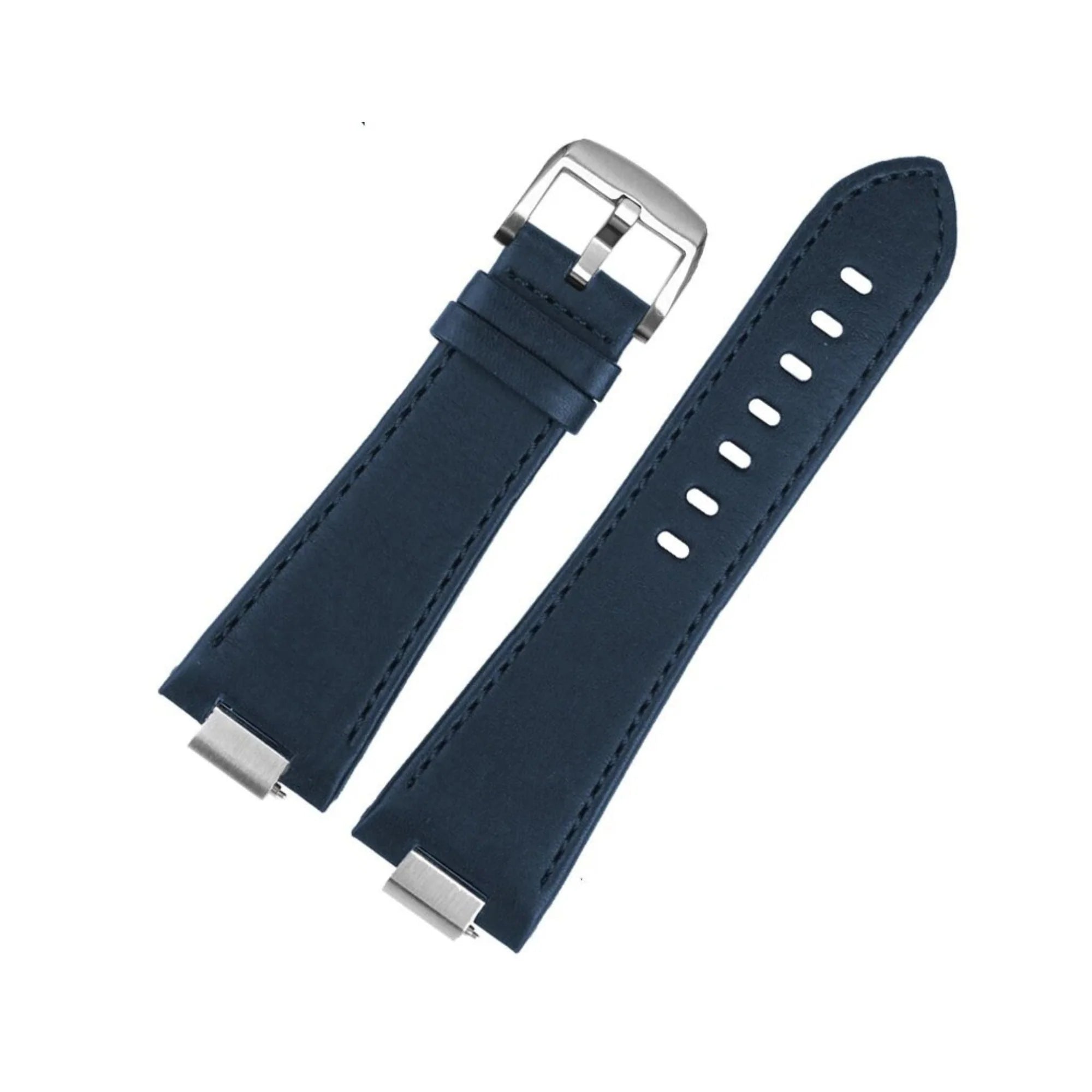 Lederarmband – Für Tissot PRX – Flach Blau