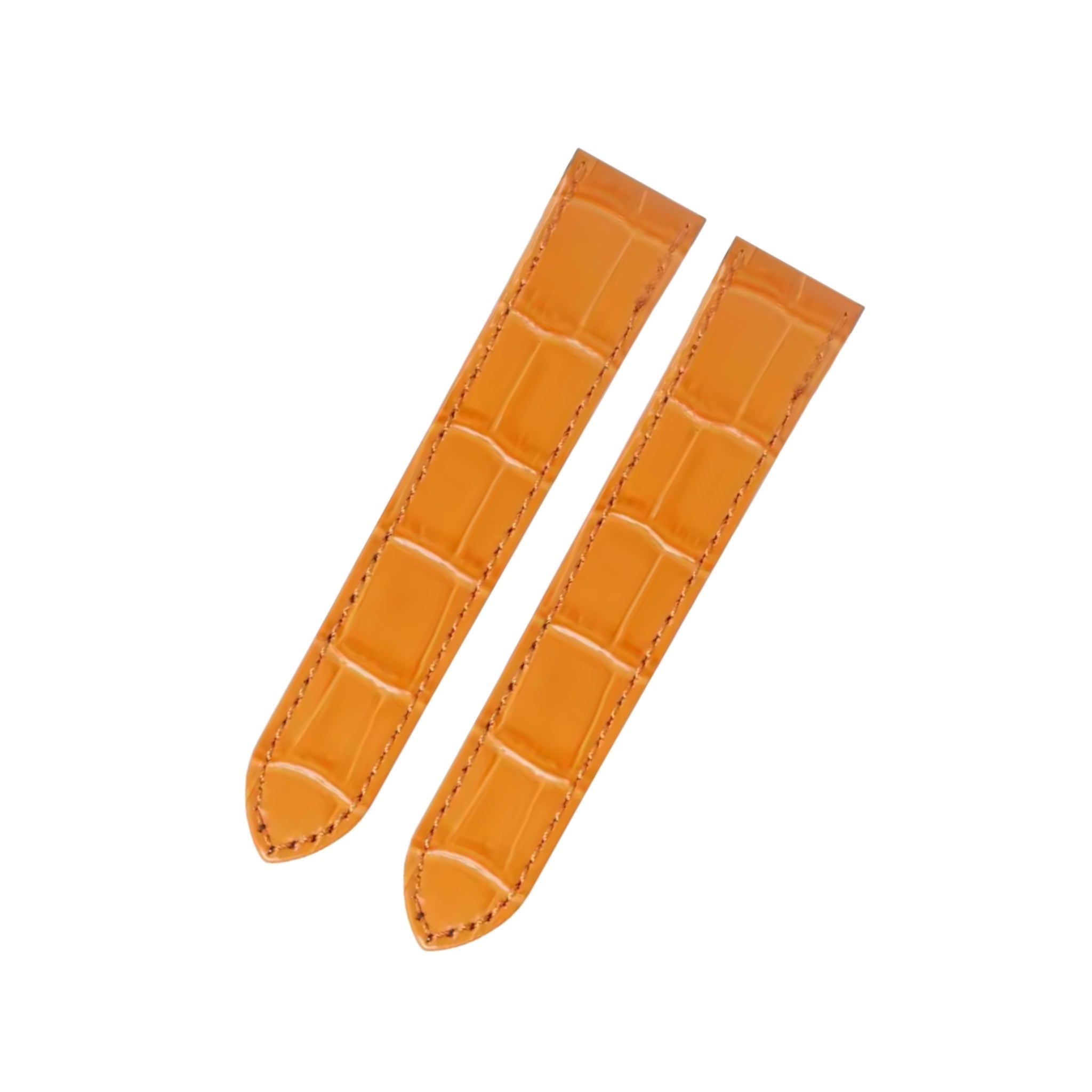 Leder Armband - für Cartier Santos 100 - Orange - Helvetus DE