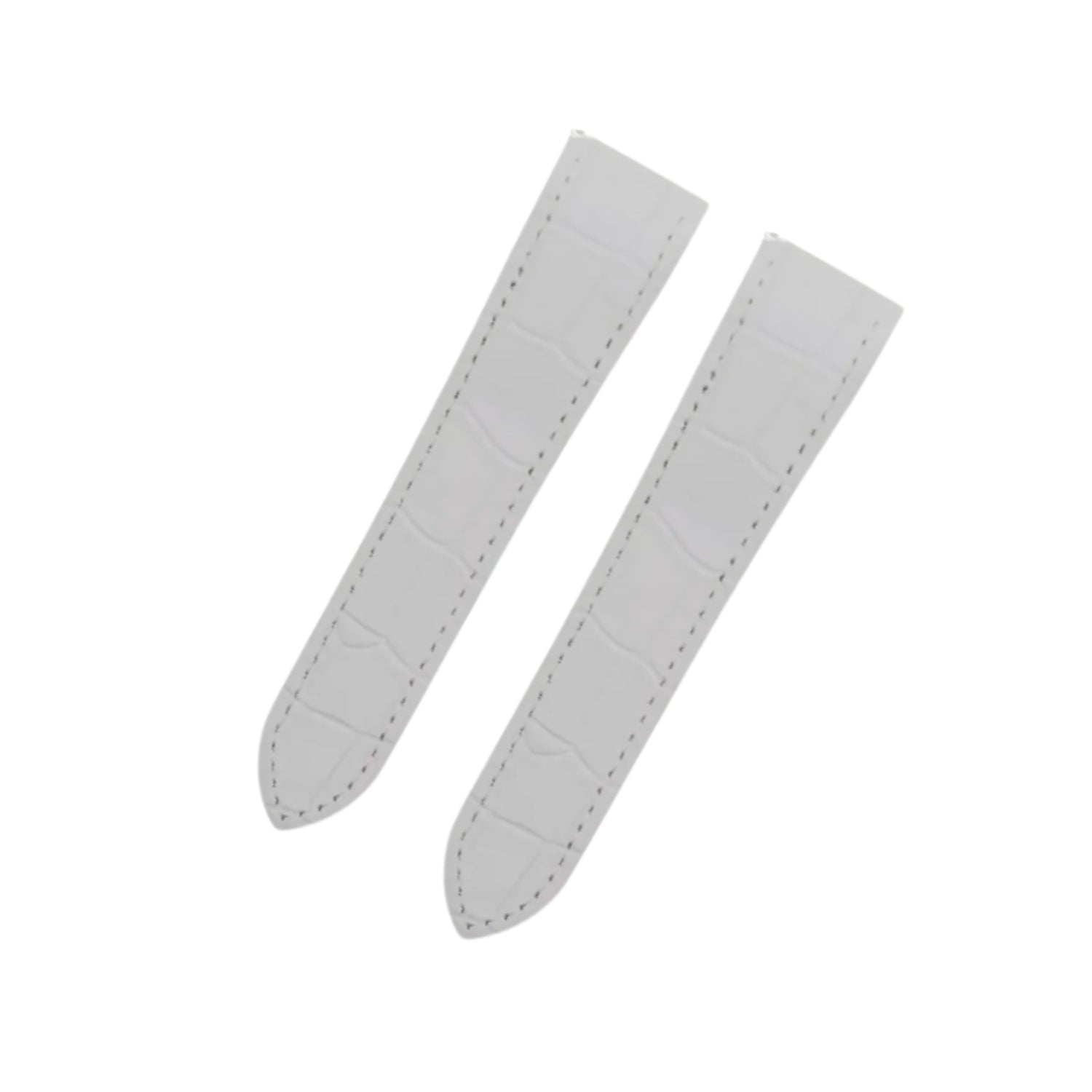 Leder Armband - für Cartier Santos 100 - Weiss - Helvetus DE