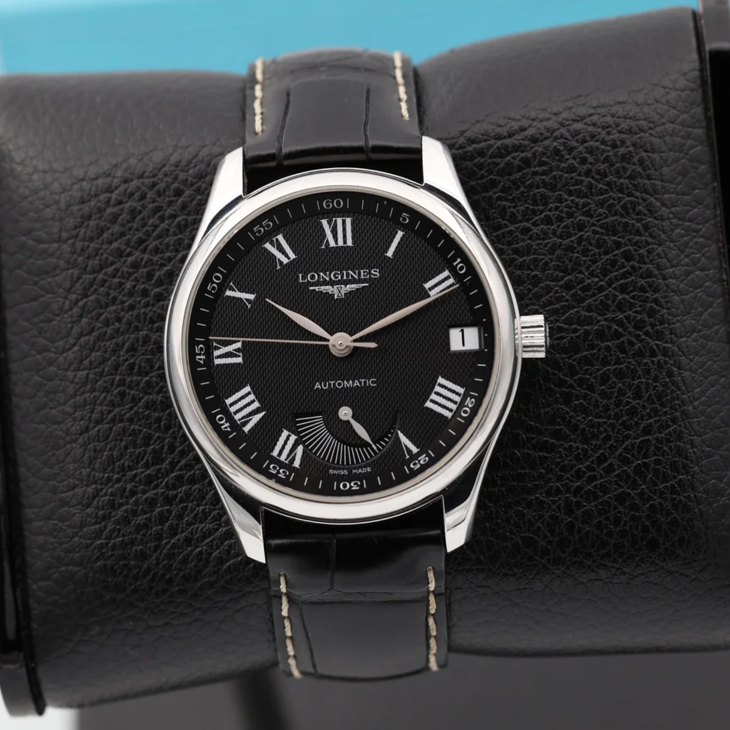 Lederarmband – Für Longines Master Collection – Schwarz - Helvetus DE