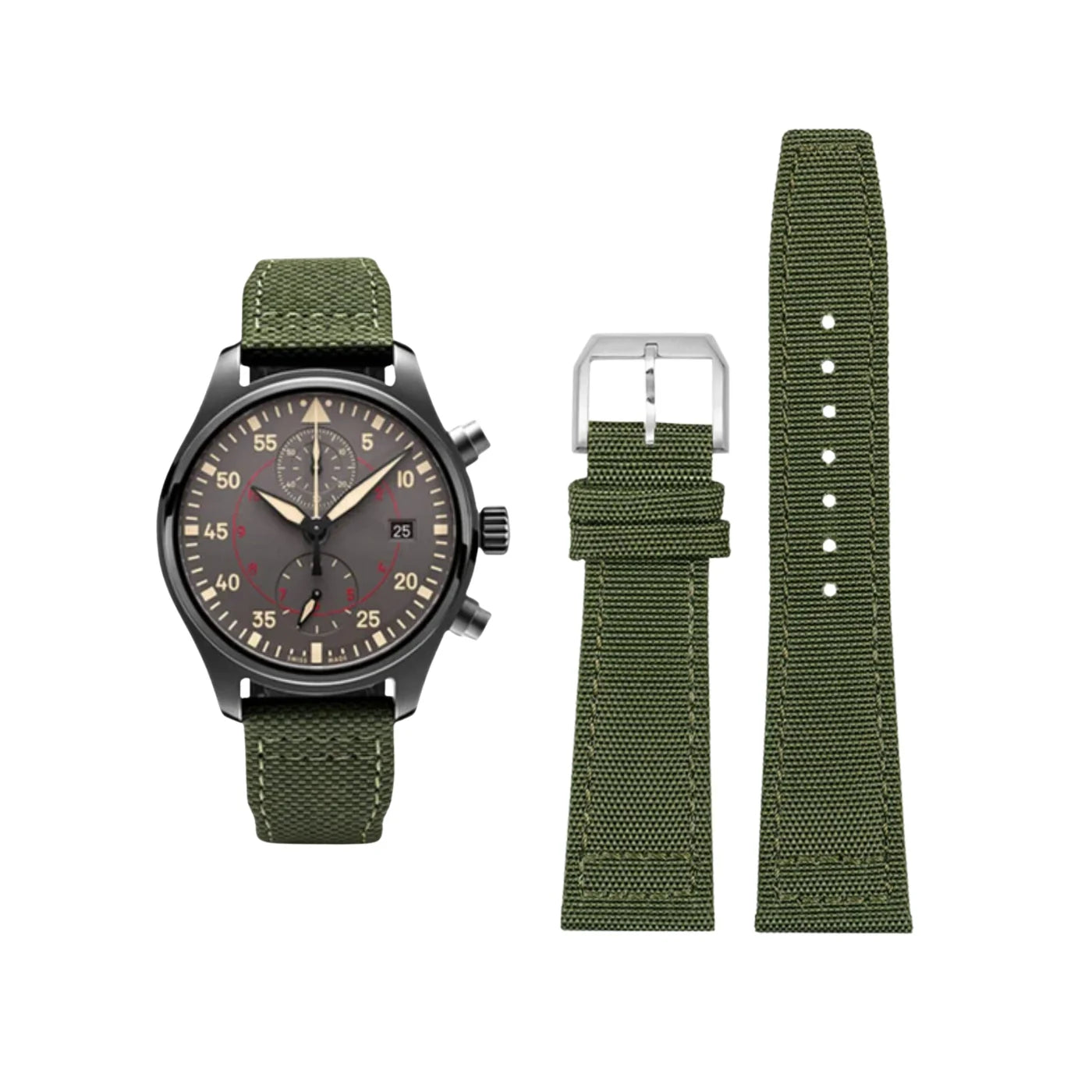 Nylon Armband für IWC Pilot – Grün