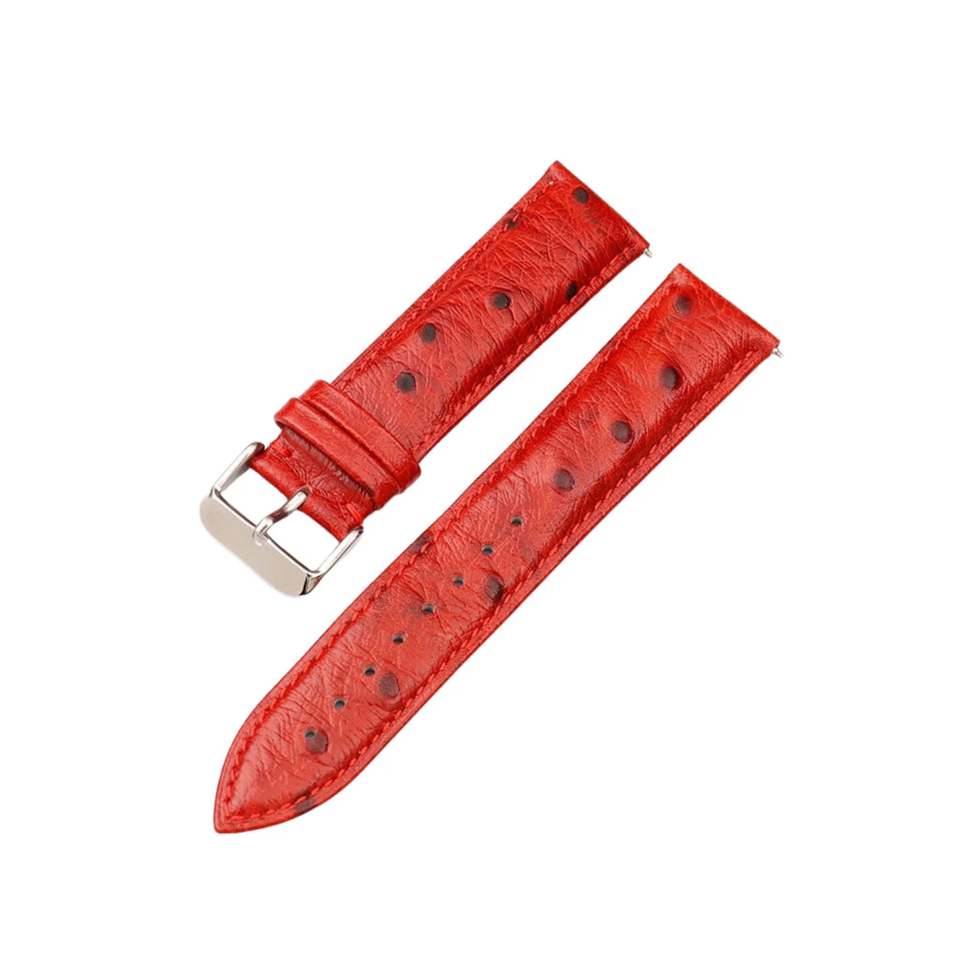 Strauss Leder Armband - Rot - Strauss Muster