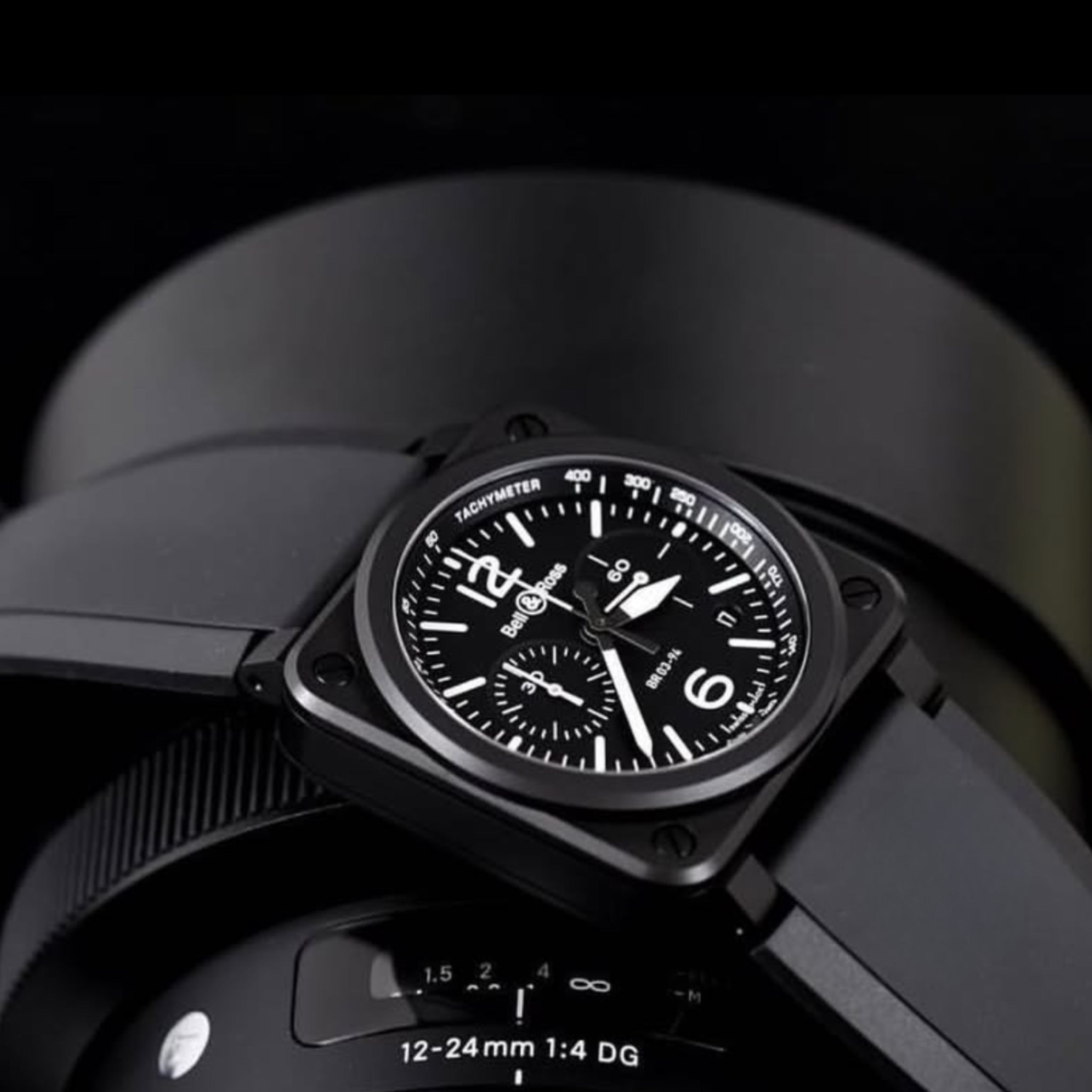 Rubber Strap - For Bell & Ross BR - 01 | BR - 03 - Black - Helvetus