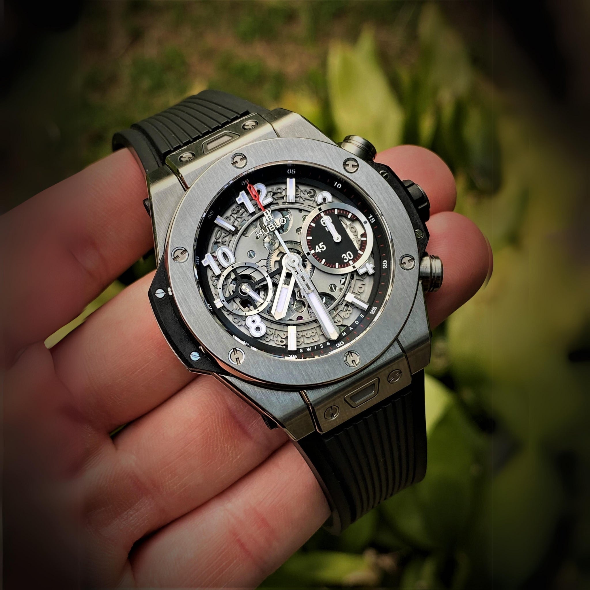 Rubber Strap - For Hublot Big Bang 42mm - Black - Helvetus