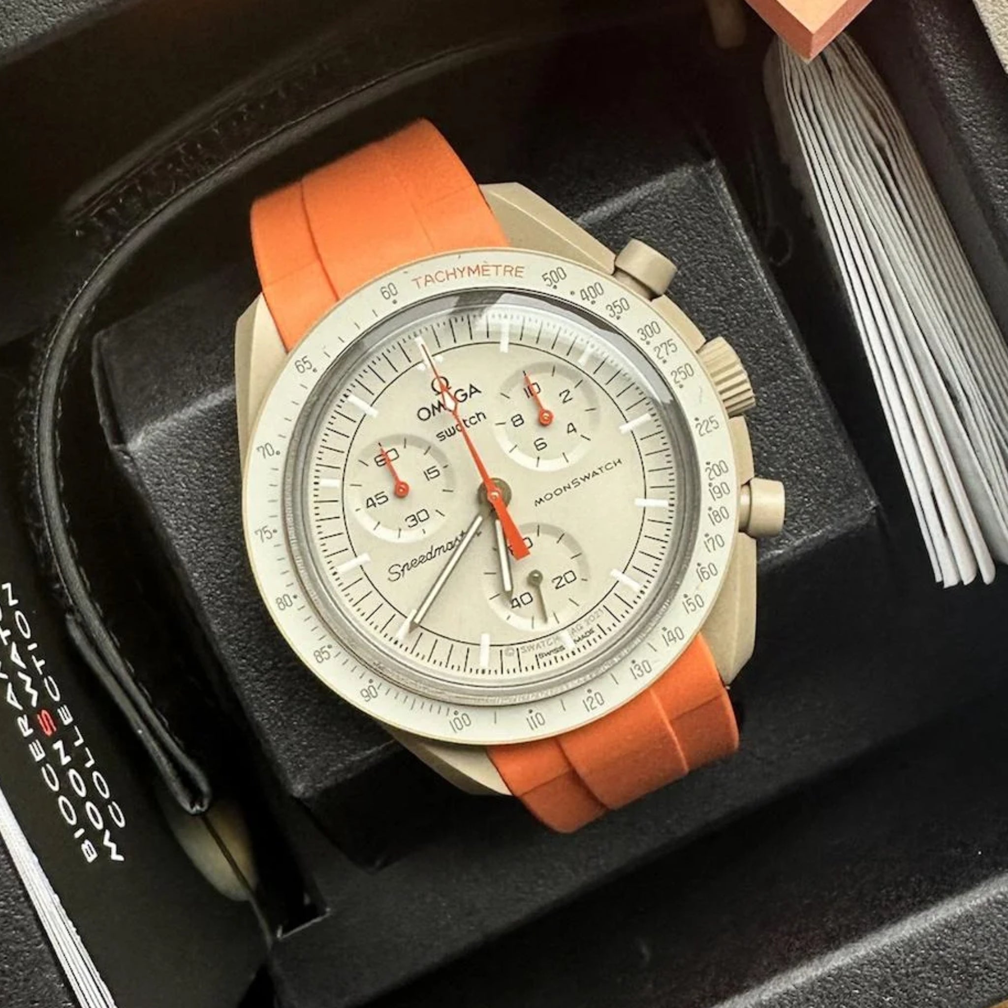 Rubber Strap - For Mission to Jupiter | Omega X Swatch | MoonSwatch - Orange - Helvetus