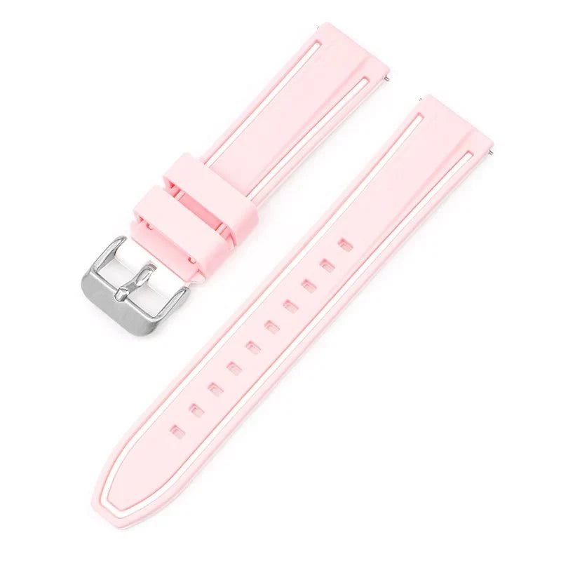 Rubber Strap - For MoonSwatch Mission to Venus - Pink/White - Helvetus