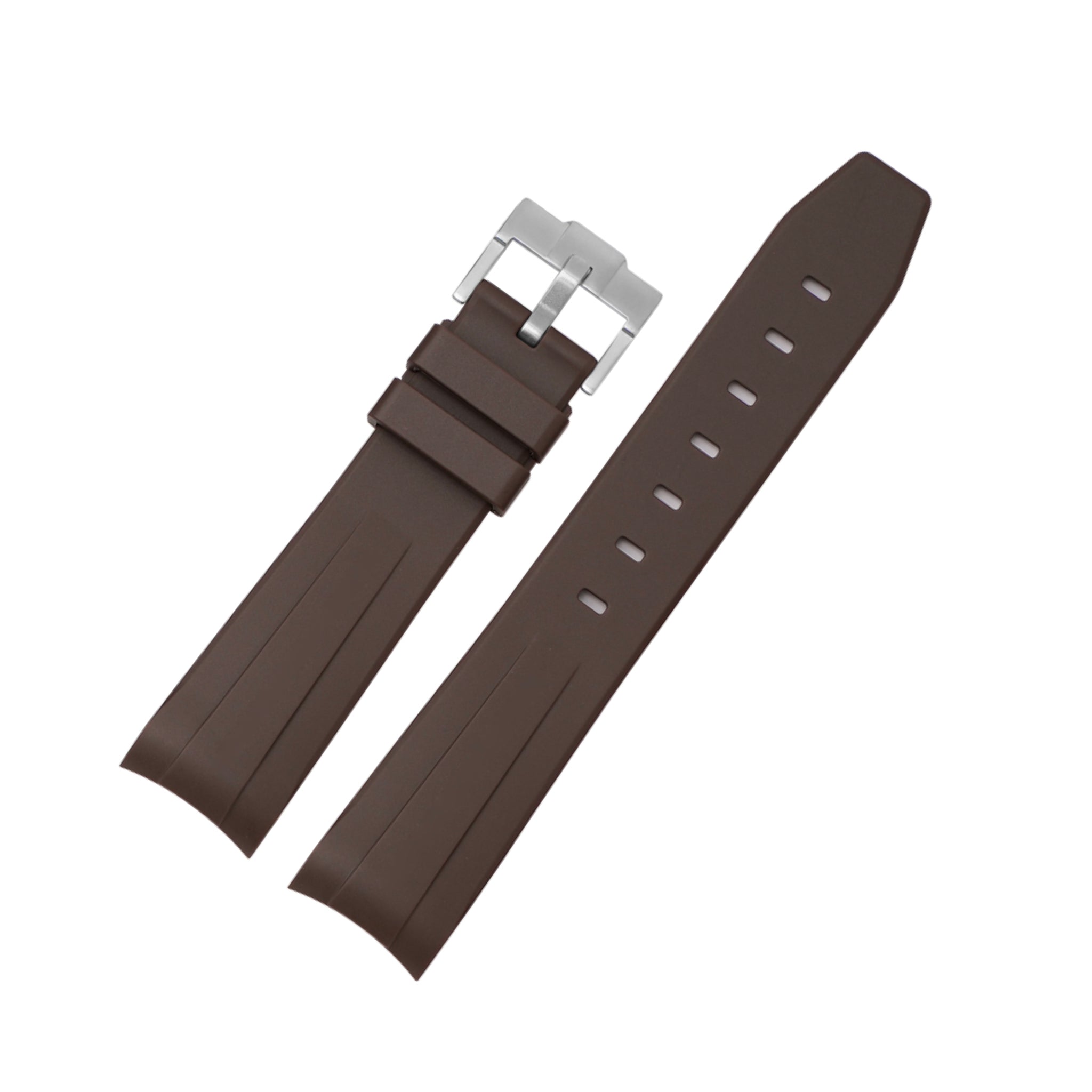 Rubber Strap - For Omega Seamaster 300 - Brown - Helvetus