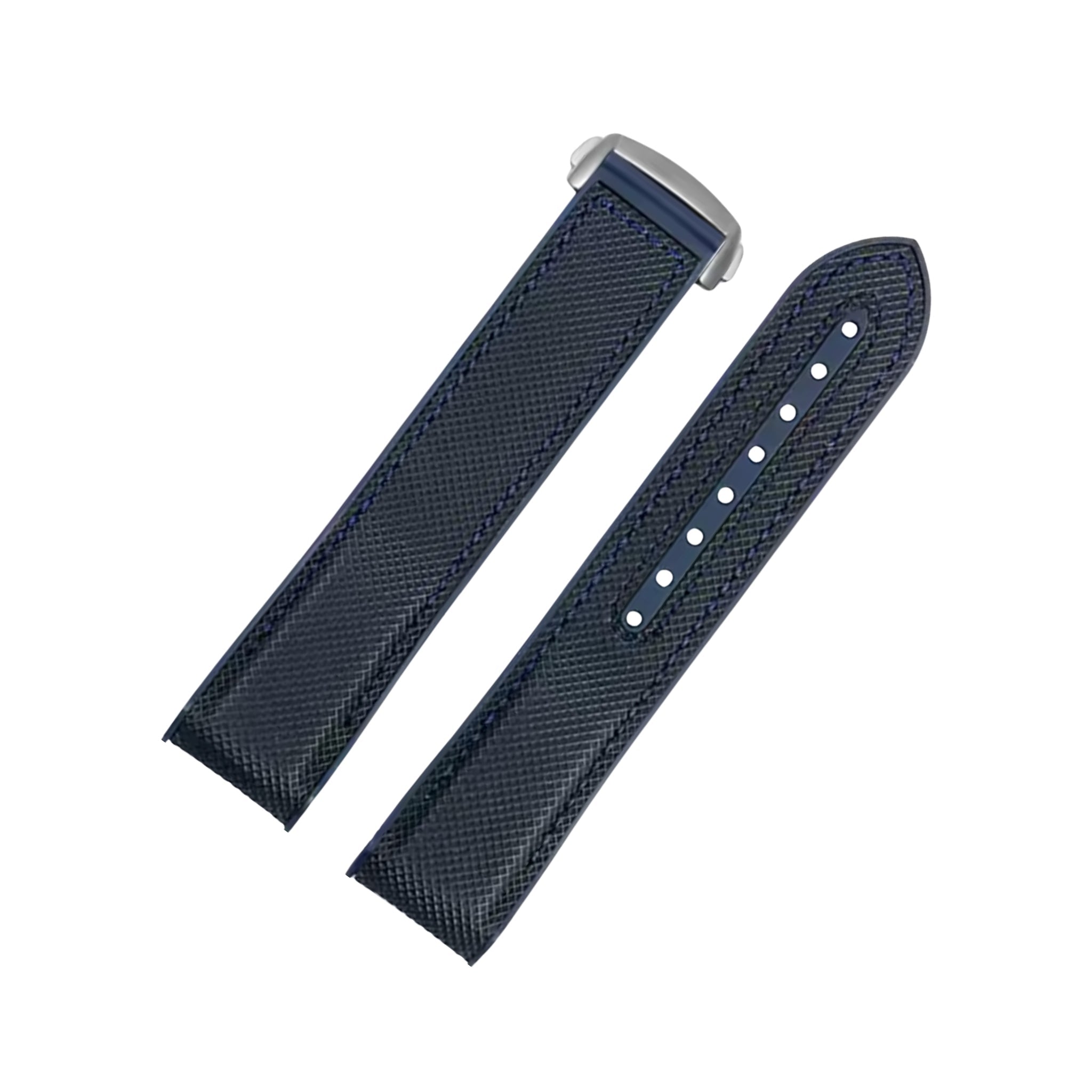 Rubber Strap - For Omega Seamaster Planet Ocean - Navy Blue - Helvetus