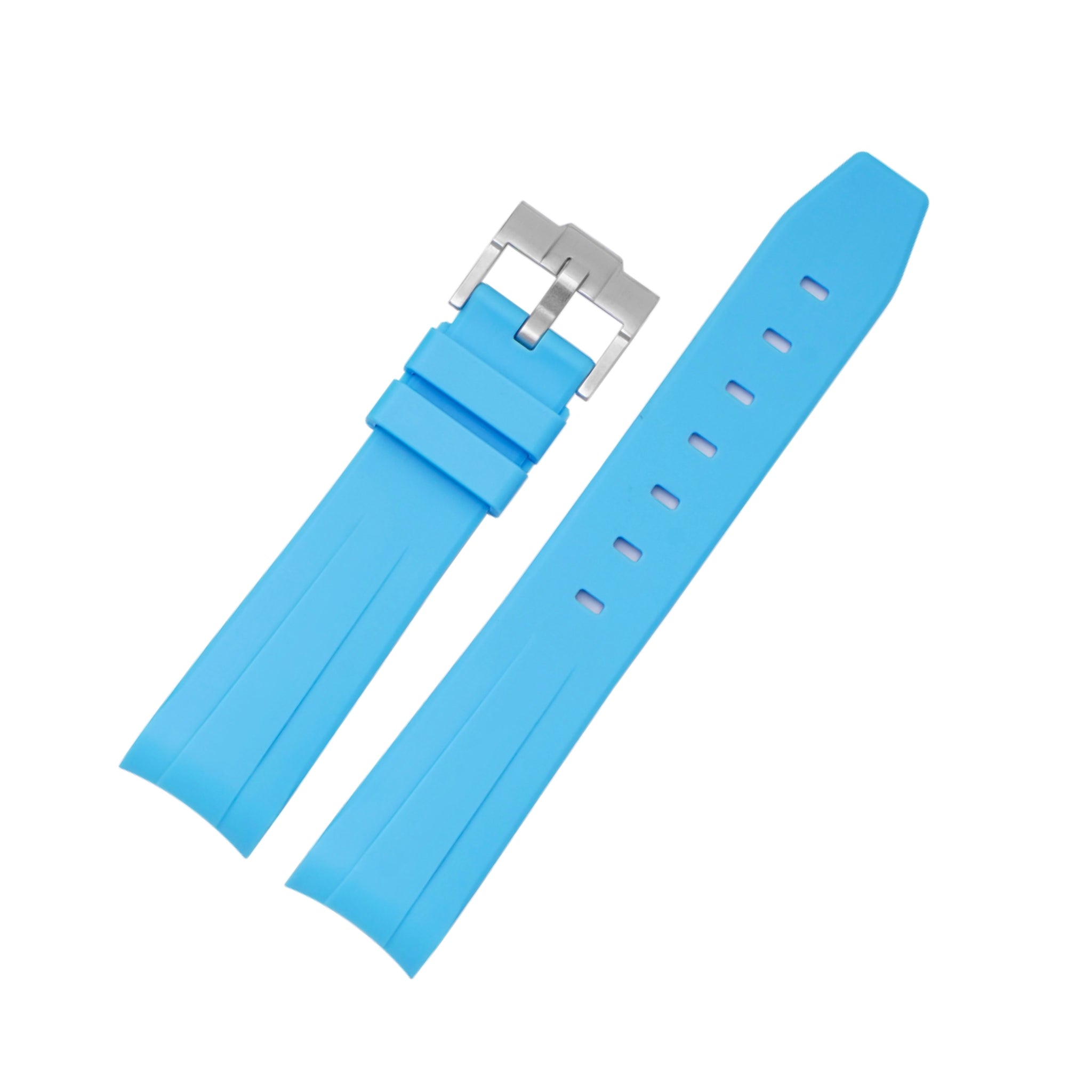 Rubber Strap - For Omega Speedmaster - Light Blue - Helvetus