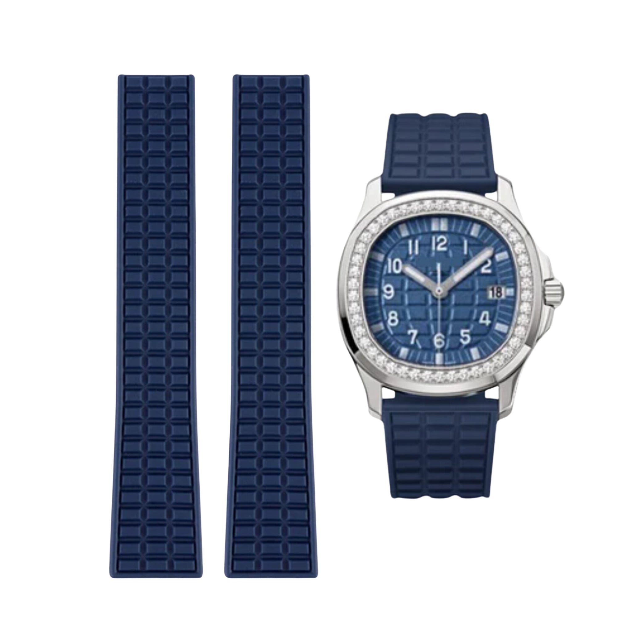 Rubber Strap - For Patek Philippe Aquanaut 5067A - 001 - Blue - Helvetus