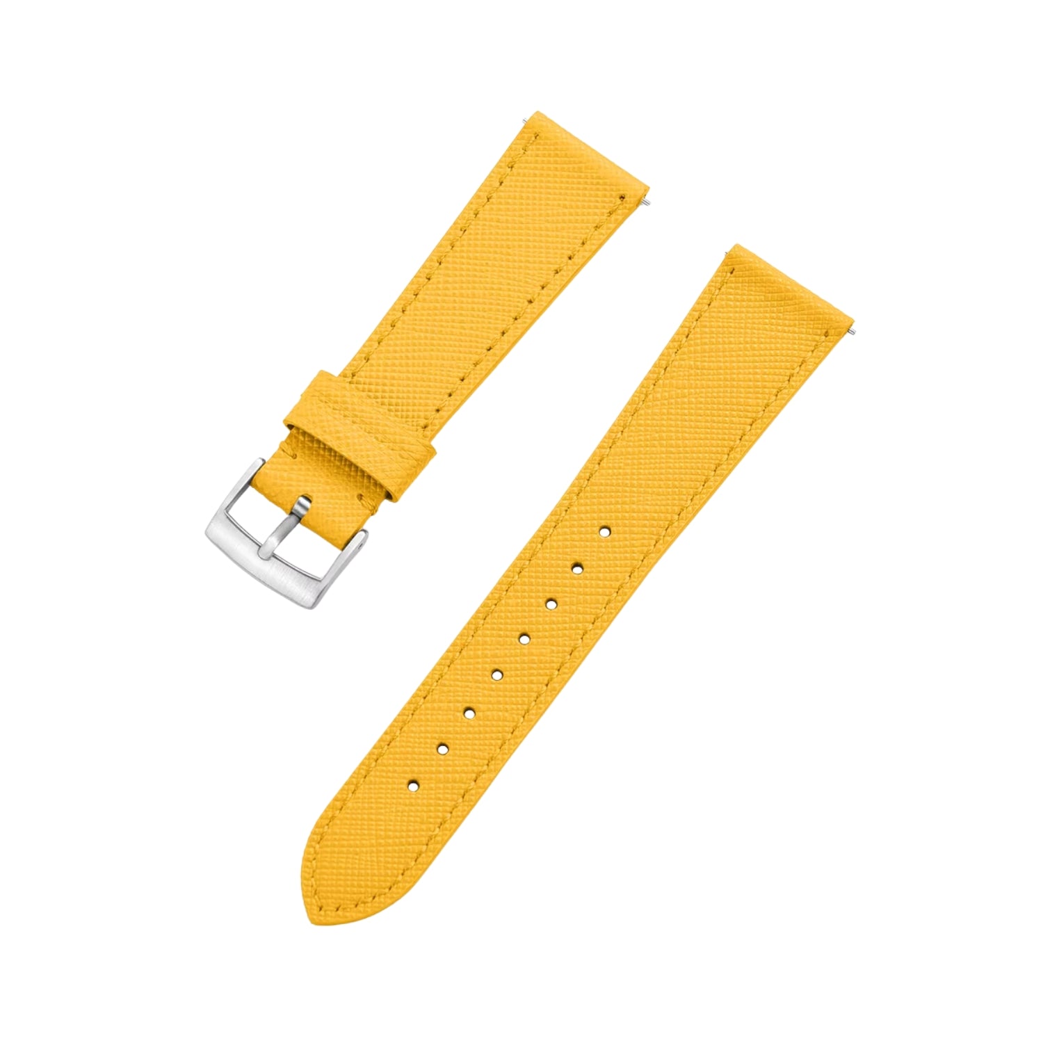 Gelbes Leder Uhrenarmband – Handgefertigtes Ersatzband – Helvetus®